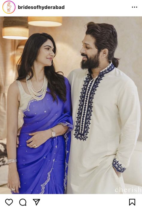 Sneha Reddy, Pearl Outfit, 12th Wedding Anniversary, Allu Arjun, Engagement Dresses, Fancy Blouses, Fancy Dress Design, Fancy Blouse Designs, Saree Dress