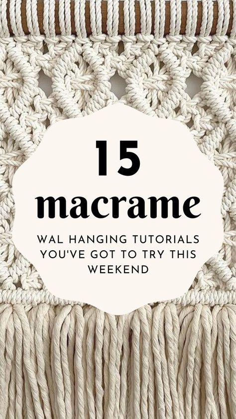 Macrame Wall Hanging Tutorial Macrame Wall Piece, Intermediate Macrame Patterns, Macrame Wall Hanging Tutorial Beginner, Diy Boho Macrame Wall Hanging, Diy Macrame Wall Hanging Pattern Free, How To Macrame Wall Hanging, Macrame Patterns Tutorials Wall Hangings, Easy Macrame Wall Hanging Tutorials, Macromae For Beginners