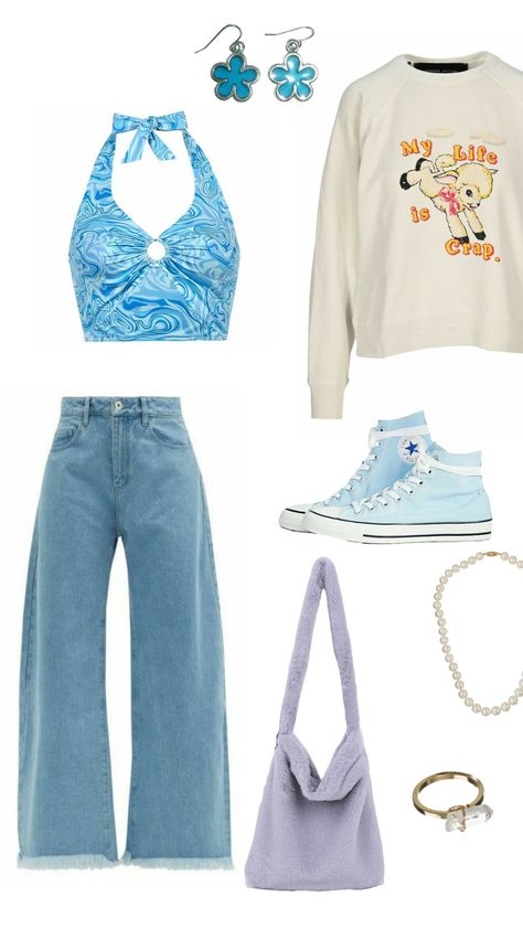 Harry Styles Concert Outfit Blue, Blue Harry Styles, Harry Styles Outfit Ideas, Harry Styles Outfit Inspo, Hslot Outfit, Harry Styles Concert Outfit, Hslot Outfit Ideas, Harry Outfits, Harry Styles Outfit