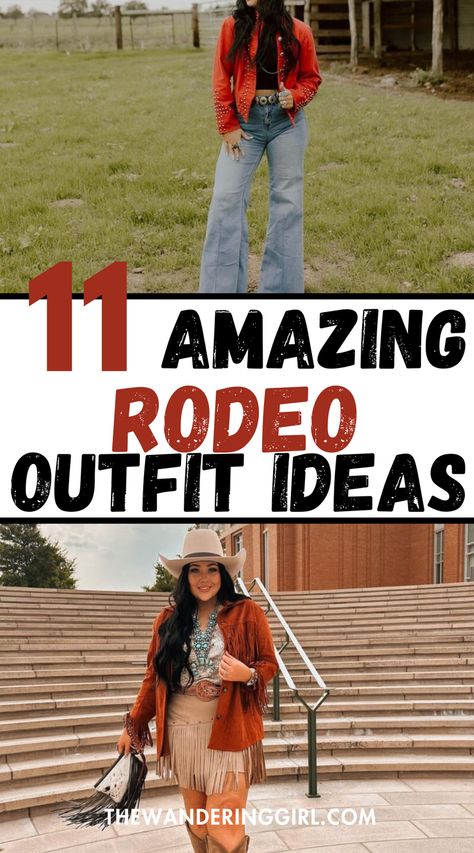 Looking for the best rodeo outfits? We've got you covered! This post shows you 11+ amazing rodeo outfit ideas including winter rodeo outfits, casual rodeo outfits, rodeo outfits for women summer, rodeo outfits, rodeo outfits fall, black rodeo outfits, cowboy outfits, and more. Woman Rodeo Outfit, Diy Cowgirl Outfit For Women, Womens Nfr Outfits, Rodeo Cowgirl Outfits, Women Rodeo Outfit, Fall Rodeo Outfits For Women, Simple Rodeo Outfits For Women, Diy Cowgirl Outfit, What To Wear To A Rodeo