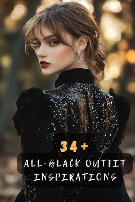 Achieve timeless style with 34 elegant all-black outfit ideas. 🌙 These looks blend classic elegance with modern flair, perfect for any occasion. Ready to embrace the sophistication of black? Click to explore all the elegant outfits! #ElegantFashion #AllBlack #OutfitIdeas #TimelessStyle #FashionInspo #ClassicLooks #SophisticatedWear Classy Black Outfits For Women Winter, Black Turtle Neck Layered Outfit, Turtle Neck Layered Outfit, All Black Dressy Outfits, All Black Elegant Outfit, Old Money Black Outfit, Classy All Black Outfit, All Black Chic Outfit, Turtle Neck Layered