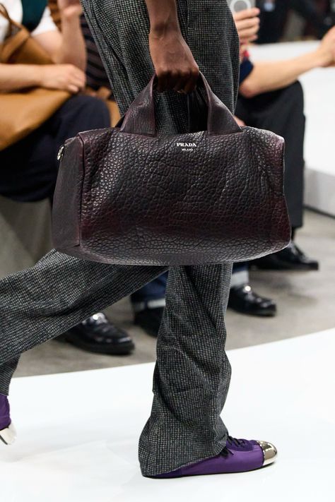 Prada Spring 2025 Menswear https://www.vogue.com/fashion-shows/spring-2025-menswear/prada/slideshow/detail#29 Prada Vintage Bag, Prada Menswear, Mens Crossbody Bag, Prada Spring, Spring 2025, Fashion Journals, Menswear Fashion Show, Bags Aesthetic, Menswear Fashion