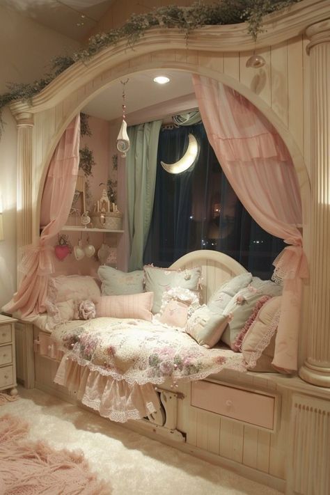 Kawaii House, Victorian Room, Dream Bedroom Inspiration, Dekorasi Kamar Tidur, Dream House Rooms, Dreamy Room, Room Makeover Bedroom, Dream Room Inspiration, Room Makeover Inspiration