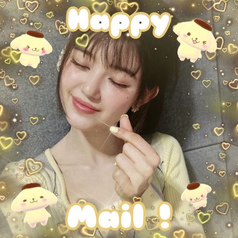 Kpop Happy Mail, Happy Mail Stickers Kpop, Happy Mail Kpop, Newjeans Sticker, Mail Stickers Kpop, Love Mail Sticker, Kpop Mailing Stickers, Stickers Kpop, Newjeans Danielle