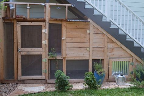 Under Deck Chicken Coop, Chicken Coop Under Deck, Build Chicken Coop, Chicken Coop Slanted Roof, Playhouse Turned Chicken Coop, Board And Batten Siding Chicken Coop, Laying Chickens Breeds, Under Deck, Chicken Barn