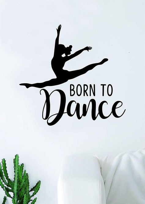 Dance Leaps, Dance Wall Decal, Ballerina Bedroom, Living Room Vinyl, Art Ballerina, Dance Motivation, Cute Dance, Dance Background, Dance Wallpaper