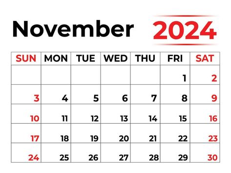 November 2024 calendar with very clean look, week starts from monday Exam Calendar, Calender Printables, Disney Calendar, Calendar February, 2024 Monthly Calendar, February Calendar, August Calendar, Flower Background Design, November Calendar