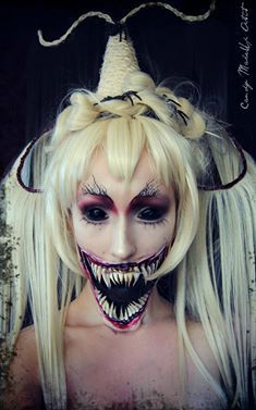 Halloween Awesome Makeup #SugarPill Fantasy Make-up, Halloweenský Makeup, Creepy Makeup, Horror Make-up, Creepy Halloween Makeup, Cool Halloween Makeup, Special Fx Makeup, Halloween Makeup Scary, Horror Makeup