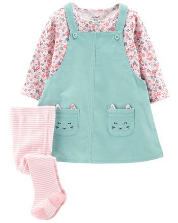 Carter's : Carter's 3-Piece Corduroy Jumper Set Carters Baby Girl Clothes, Carters Baby Clothes, Baby Pajamas, Baby Outfits