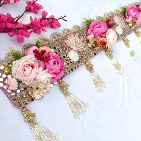 Touch of elegance to your decor with intricate pearl motif , Artificial flowers and dazzling rose gold tassels ✨✨ DM us for more details or WhatsApp us on 9867422790 Diy Bandanwar, Bandanwar Design, Diwali Theme, Markers Drawing, Markers Drawing Ideas, Diwali Decorations At Home, Diwali Decoration Items, Diwali Decor, Wall Diy