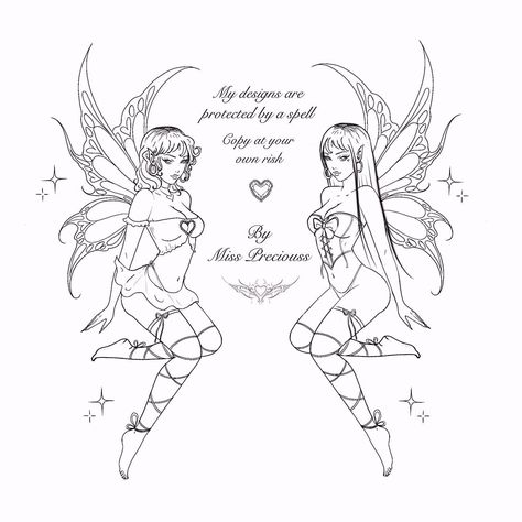 🔮💕 Which side are you? 🧚🏻‍♀️ #fairy #tattoodesign Faerie Tattoo, Fairy Stencil, Mommy Tattoos, Fairy Drawings, Tattoos For Black Skin, Pretty Tattoos For Women, Meaningful Drawings, Fairy Tattoo, Back Tattoos