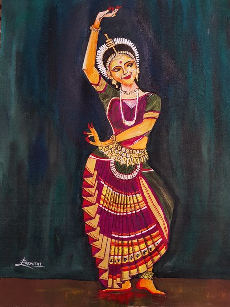 Odishi Dance Drawing, Navpreet Kaur, Dance Sketches, Dancing Poses Drawing, Indian Classical Dancer, Phad Painting, Musical Instruments Drawing, Dancer Drawing, Bharatanatyam Poses