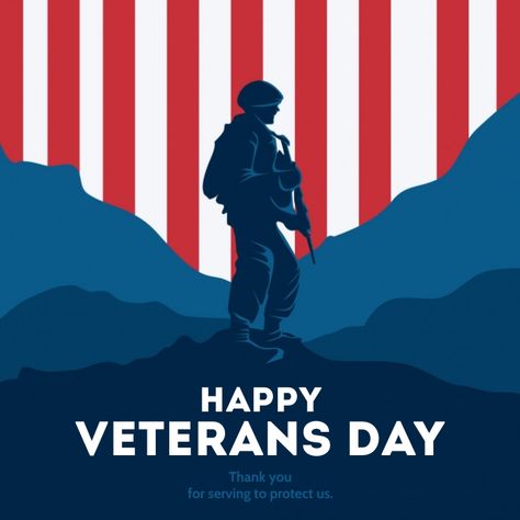 Veterans Day Instagram Post, Veterans Day Social Media Post, Veterans Day Graphic Design, Veterans Day Graphic, Military Graphic Design, Veterans Day Post, Veteran Logo, Free Veterans Day, Flyer Inspiration