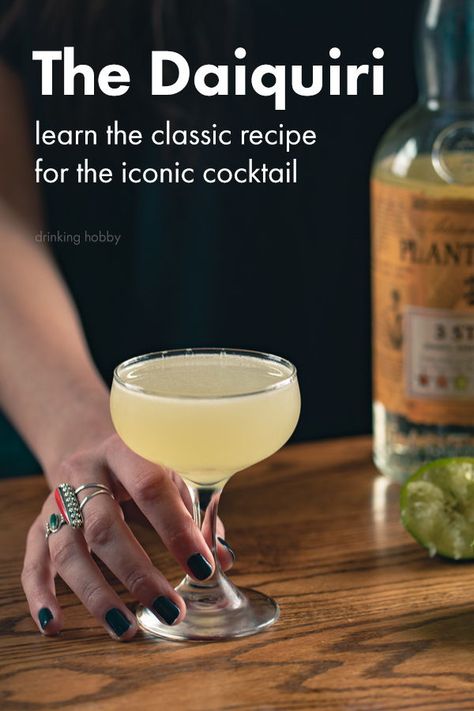 The classic Daiquiri is the ultimate when it comes to rum cocktails. It is an easy drink recipe made with lime, sugar and white rum that is beautifully balanced between tart, sweet, and boozy. Make yourself a daiquiri today! #Daiquiri #Rum #ClassicCocktails #Drinks Classic Daiquiri Recipe, Classic Daiquiri, Fruity Drink Recipes, Daiquiri Recipe, Daiquiri Cocktail, Easy Drink Recipes, Rum Cocktails, Fruity Drinks, Cocktail Drink