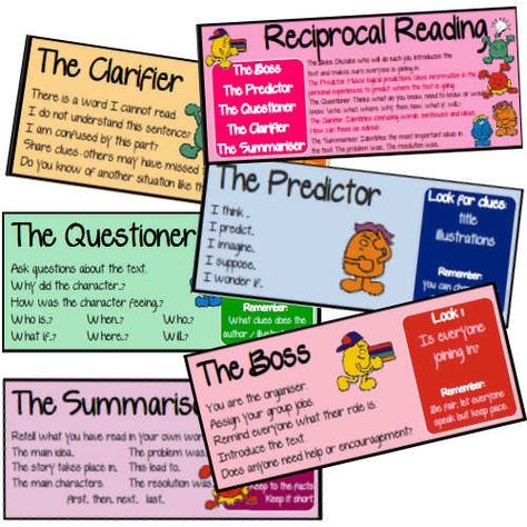 reciprocal teaching After teaching reading for many years and trying to teach children good skills to analyse and understand the text, I was delighted to find the specific strategies of Reciprocal Teaching. Obviously,... Reciprocal Reading, Reciprocal Teaching, Literature Circle, Teaching Child To Read, Classroom Style, Job Cards, Classroom Hacks, Literacy Resources, 4th Grade Reading