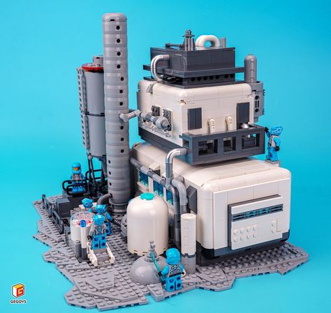 Alien Refinery Factory Lego Factory, Big Lego, Lego Creative, Lego Space, Neo Classic, Lego Projects, Bad Guys, Lego Building, Lego Creations