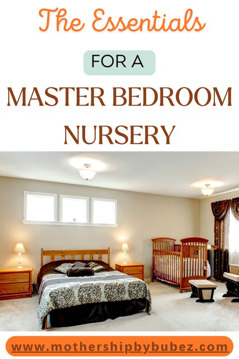 master bedroom with nursery, text above reads the essentials for a master bedroom nursery Pregnancy Planning Resources, Prepare For Baby, Pregnancy Planning, Preparing For Baby, Space Available, Pregnancy Journey, Pregnancy Stages, Bedroom Nursery, How To Set Up