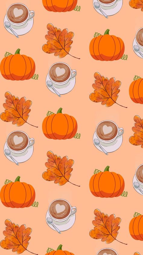 Cute Pumpkin Wallpaper, Latte Wallpaper, Autumn Phone Wallpaper, Helloween Wallpaper, Halloween Wallpaper Iphone Backgrounds, Pumpkin Wallpaper, Halloween Wallpaper Backgrounds, Halloween Wallpaper Cute, Thanksgiving Wallpaper