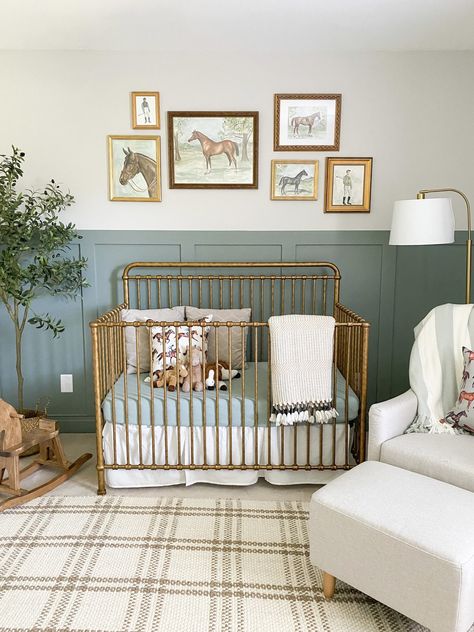 Kayla Weber Art Kayla Weber Art, Gender Neutral Nursery Mid Century, Old Timey Nursery, Modern Nature Nursery, Old School Nursery Room, Ocean Aesthetic Nursery, Baby Boy Nursery Vintage Duck, Moody Baby Boy Nursery, Cozy Nursery Ideas Gender Neutral