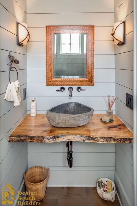 Bathroom Bowl Sink Ideas, Rustic Bathroom Sink Ideas, Bathroom Bowl Sinks, Rustic Bathroom Sink, Diy Bathroom Sink, Bathroom Sink Remodel, Bowl Sink Bathroom, Stone Bathroom Sink, Rustic Sink