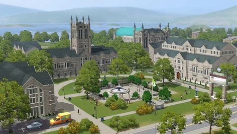 Sims University, Sims 2 University, Sims Packs, Greek House, Sims Freeplay, The Sims 3, University Life, Best Sims, Sims 4 Build