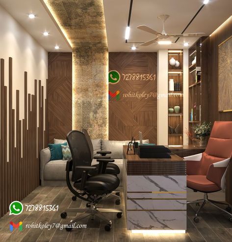 Office Main Cabin Interior Design, Wall Design Office, Sofa Back Wall Design, Sofa Back Wall, Md Room, Back Wall Design, Interior Office Design, Office Ceiling Design, Design Office Interior