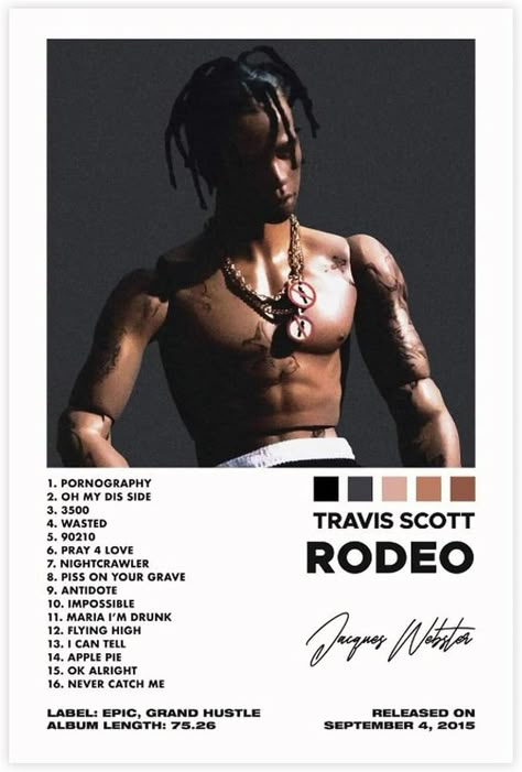 Travis Scott Poster on Amazon. Days Before Rodeo Album Cover, Rap Posters Bedroom, Artist Posters Music, Travis Aesthetic, Rodeo Travis Scott, Travis Scott Album Cover, Rapper Posters, Album Covers Posters, Travis Scott Poster