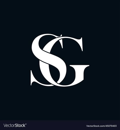 Letter sg luxury premium brand logo vector image Sg Tattoo Letter Design, Sg Logo Design Graphics, Sg Logo Design Creative, Sg Logo Design, Sg Logo, Gs Logo, Circle Clipart, Logo Design Inspiration Creative, S Logo Design