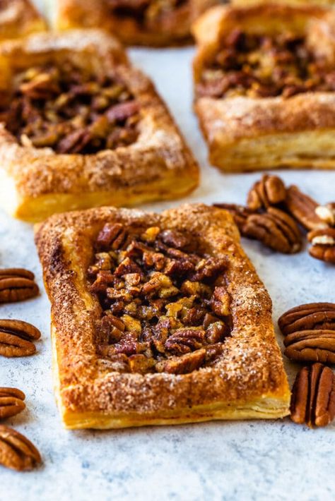 Pecan Puff Pastry, Fried Neckbones, Pecan Pie Cake Recipe, Pecan Squares, Pies And Tacos, Food Polls, Using Puff Pastry, Cream Cheese Puffs, Church Recipes