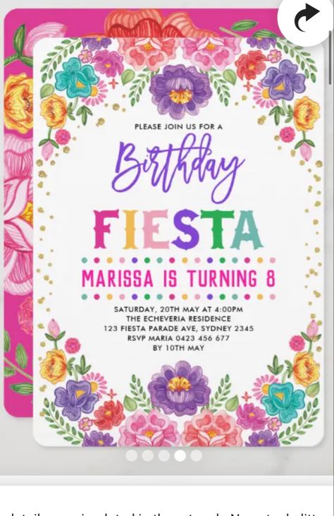 Fiesta Birthday Invitations, Birthday Fiesta, Gold Glitter Confetti, 30th Birthday Invitations, Fiesta Birthday, Gold Confetti, Fiesta Party, Create Your Own Invitations, 1st Birthday Girls