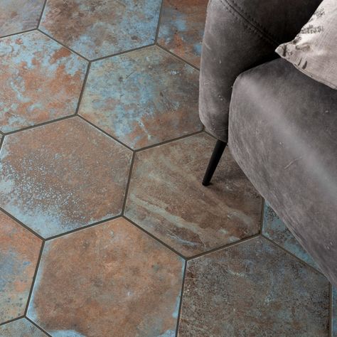 Hexagon Tile Wall, Blue Hexagon Tile, Hallway Tiles, Black Hexagon Tile, Teal Tile, Hexagon Tile Floor, Grey Floor Tiles, Hexagon Mosaic Tile, Tiling Tools