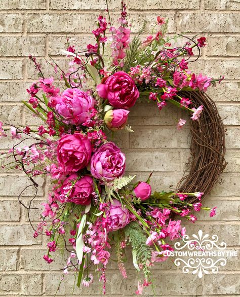 Reserve for Suzette | Wreaths by Ro Spring And Summer Wreaths 2023, Pink Spring Wreath, 2023 Wreath Trends, Sympathy Flowers Arrangements, Spring Wreaths For Front Door Farmhouse, Spring Wreaths 2024, Summer Wreaths For Front Door Summertime, Pink Wreaths For Front Door, Rustic Wreaths For Front Door