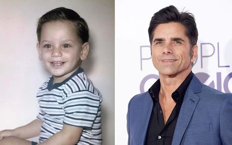 27 celebrity baby photos that show how they've changed over the years - Insider Celebrity Baby Pictures, Old Celebrities, Celebrity Baby, John Stamos, Celebrities Then And Now, Young Celebrities, Star Wars Celebration, Childhood Photos, Carrie Fisher