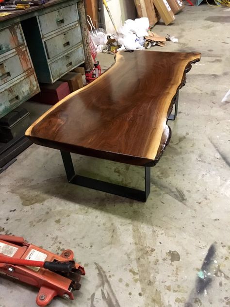 YOUR Custom Listing Live Edge Walnut Coffee Table Custom Table Legs, Makers Studio, Floating Shelves Bathroom, Custom Coffee Table, Live Edge Dining Table, Entryway Console, Walnut Coffee Table, Sliding Door Hardware, Live Edge Wood