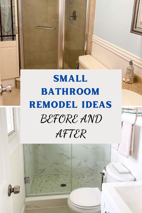 Update Small Bathroom, Small Bathroom Renos, Small Bathroom Remodel Ideas, Small Bathroom Pictures, Small Bathroom Remodel Designs, Very Small Bathroom, Small Shower Remodel, Small Bathroom Diy, Small Bathroom With Shower