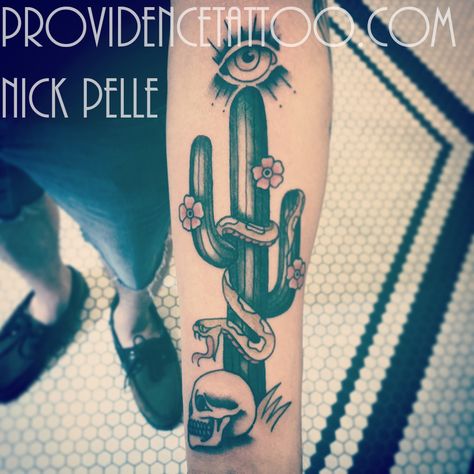 eye and cactus by nick pelle at providence tattoo #providencetattoo #nickpelle… Snake And Cactus Tattoo, Tattoo Cactus, Providence Tattoo, Desert Tattoo, Random Tattoos, Cactus Tattoo, Snake Tattoo, Ink Ideas, Tattoo Inspo