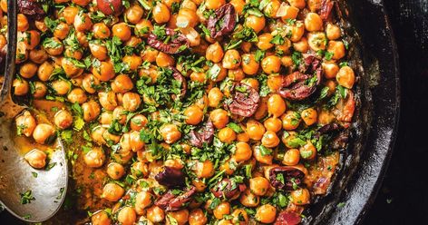 Moroccan Chickpea Tagine Chickpea Tagine Recipe, Chickpea Tagine, Vegetable Tagine, Moroccan Chickpea, Best Restaurants In La, Chicken Tagine, Preserved Lemon, Preserved Lemons, Lemon Rind