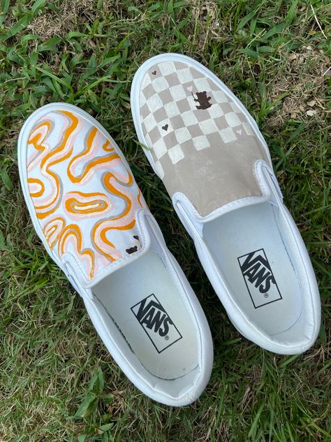 a brief shoe history - these vans were my wedding day shoes! the day was extremely rainy and the mud stained the shoes. painting them gives them new life and makes a special clothing item even more special! #custom #shoes #diyproject #diyideas #painting #paint #paintingartideas #diy Shoe History, Wedding Day Shoes, Shoes Painting, Crafts Painting, Day Van, My Wedding Day, Special Clothes, Chocolate Bars, My Wedding