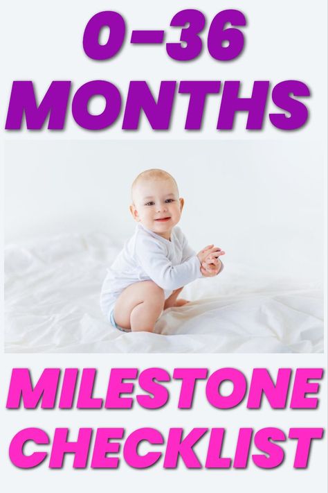 Do you know what baby and toddler milestones to expect from 0-36 months?  This developmental checklist is perfect for new moms to help keep track of infant and toddler development.  Bring this toddler checklist to doctor appointments or keep a copy for your baby book. Developmental Milestones Checklist, Baby Development Activities, Toddler Milestones, Development Milestones, Developmental Milestones, Toddler Development, Baby Care Tips, Development Activities, Baby Development