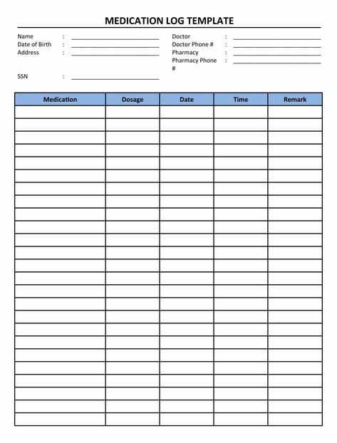 Blank Printable Medication Chart Medical Charts Free Printable, Medication Chart Printable Free, Medicine Chart Printable, Daily Medication Log Free Printable, Medication Log Free Printable, Medication Chart Printable, Medication Schedule, Printable Schedule, Medication Log