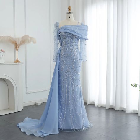 SS256 #Dubai #WeddingGuest #FashionGoals #ElegantDress#DubaiStyle#EveningGown #couturedress #formaldress #wedding #guest #luxurywedding #summerwedding #couture #weddingdress #eveningdress #فساتين_زفاف #الامارات #�فساتين_سهره #düğün #nişanelbisesi #bridalcouture #dreamweddingdress #bridetobe #bridalwear #مسلمون #المملكة #PartyDress #engaged Crystal Mermaid, Yellow Evening Dresses, Arabic Wedding, Grey Evening Dresses, Champagne Evening Dress, Gold Evening Dresses, Green Evening Dress, Pink Evening Dress, Arab Wedding