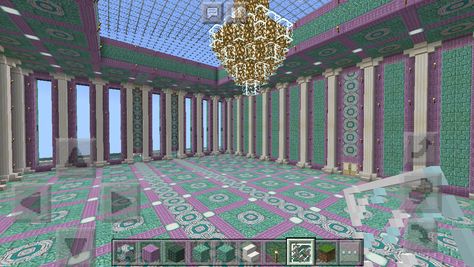 Mermaid Mansion- Minecraft  Mermaid's Ballroom #minecraft #ballrooms #design #extravagant #mansions Mermaid Castle Minecraft, Minecraft Moroccan, Minecraft Ballroom Ideas, Ballroom Minecraft, Minecraft Mermaid House, Minecraft Ballroom, Mermaid Minecraft, Mermaid Mansion, Mc Castle