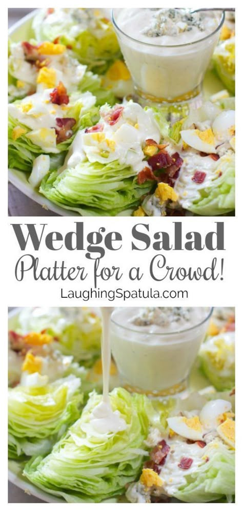 Incredibly easy and so fun to serve at your next party! Unique Salad, Salads For A Crowd, Wedge Salad, Cooking For A Crowd, Salad Pasta, Entertaining Recipes, Food For A Crowd, Salad Bar, Holiday Entertaining