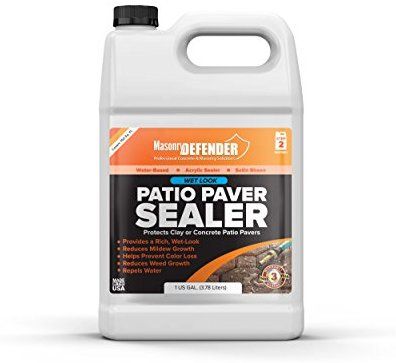 Wet Look Patio Paver Sealer, 1 Gal - Clear Water-Based Sealant for Natural Stone Surfaces - - Amazon.com Cleaning Pavers, Paver Sealer, Clean Patio, Cement Patio, Exterior Tiles, Paver Stones, Outdoor Stone, Patio Tiles, Concrete Pavers