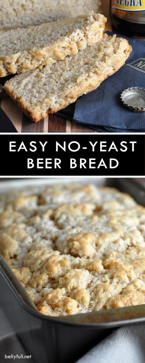 Best Beer Bread, Bread No Yeast, Oven Baked Bread, Beer Bread Easy, Beer Bread Recipe, Homemade Beer, Beer Cake, Beer Bread, Easy Bread Recipes