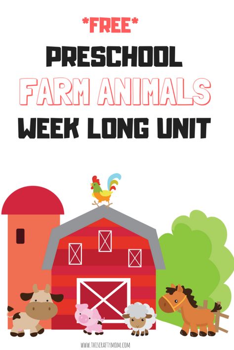 So today I want to take a quick break from the letter of the week lesson plans and switch to something else I consider super fun – themed units- particularly themed science units! My letter of the week series have been some of my most popular posts, so I wanted to share some weekly science … Preschool Farm Animals, Farm Activities Preschool, Preschool Farm, Farm Animals Preschool, Farm Lessons, Farm Animals Activities, Animals Preschool, Farm Theme Preschool, Animal Lessons