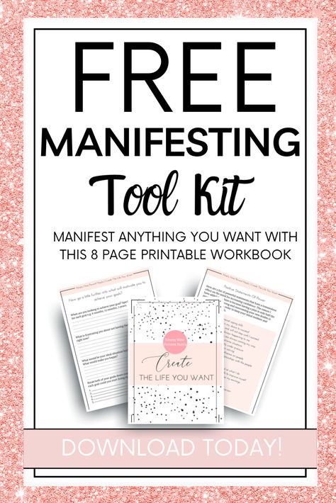 FREE Manifesting Tool Kit Printable — Ninety Nine Percent Nayla 369 Manifestation Printable Free, Manifesting Journal Free Printable, Manifestation Template Free, Free Printable Manifestation Journal, Free Manifestation Printables, Manifestations Journaling, Best Way To Manifest, Free Vision Board Template, Manifestation Printable