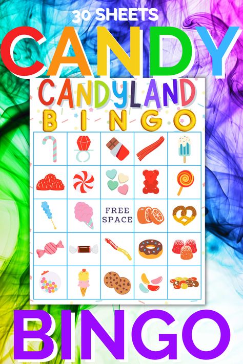 Candyland Printable, Candyland Room, Shapes For Kindergarten, Bingo Printable Free, Bingo Games For Kids, Candyland Theme, Easter Templates Printables, Room Activities, Balloons Decor