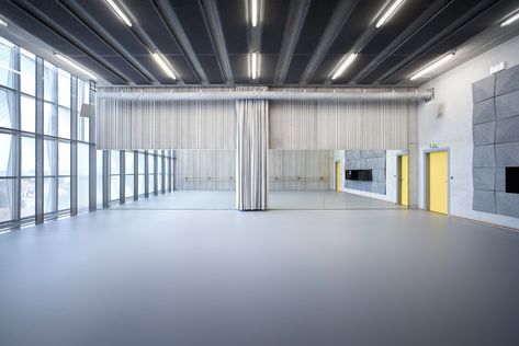 Dance School in Paris by Lankry Architects Dance Studio Design, Ballet Studio, Dance Rooms, Metal Facade, Ballet School, Dance Academy, Dance School, Gym Design, Dance Studio