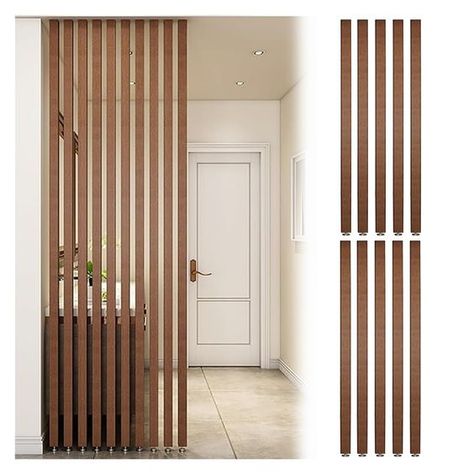 PRICES MAY VARY. 【 Custom Post Height 】: Floor to ceiling wall post partition, humanized size design, which can meet the needs of most people in the process of using room partition. Column size: 5x5cm(2x2in), height customization range: 70-240cm(2.3-7.9ft). Height can be cut, all you need is a good hacksaw. 【 Height Adjustable 】: Wood slat room dividers floor to ceiling, each post comes with a 1cm (0.4 inch) adjustable screw base, which reduces measurement errors that can prevent the post from b Office In Home, Wall Partition Design, Panel Divider, Screen Partition, Working Office, Wall Partition, Sliding Wall, Diy Room Divider, Divider Design